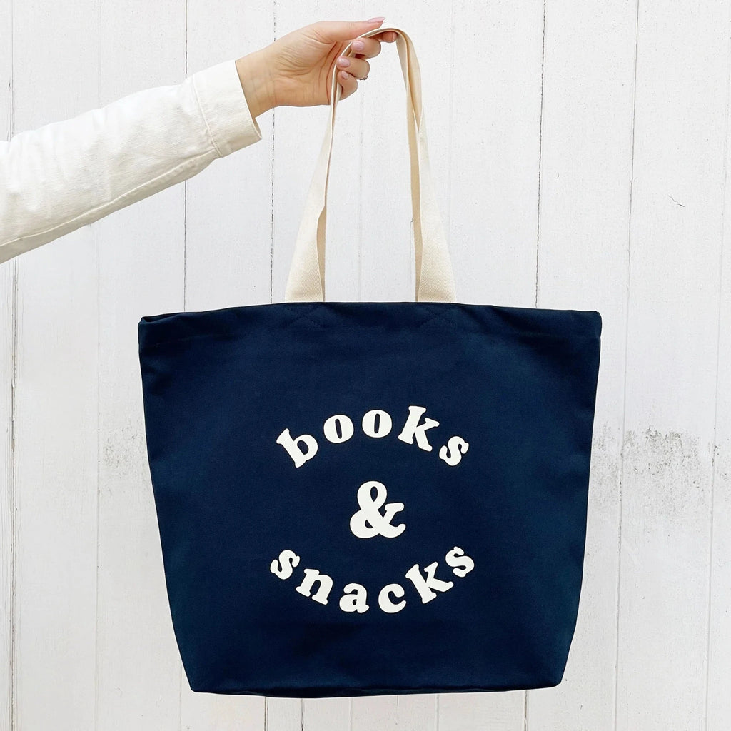 Bag Tote Books & Snacks Big Bag - Midnight Blue Canvas
