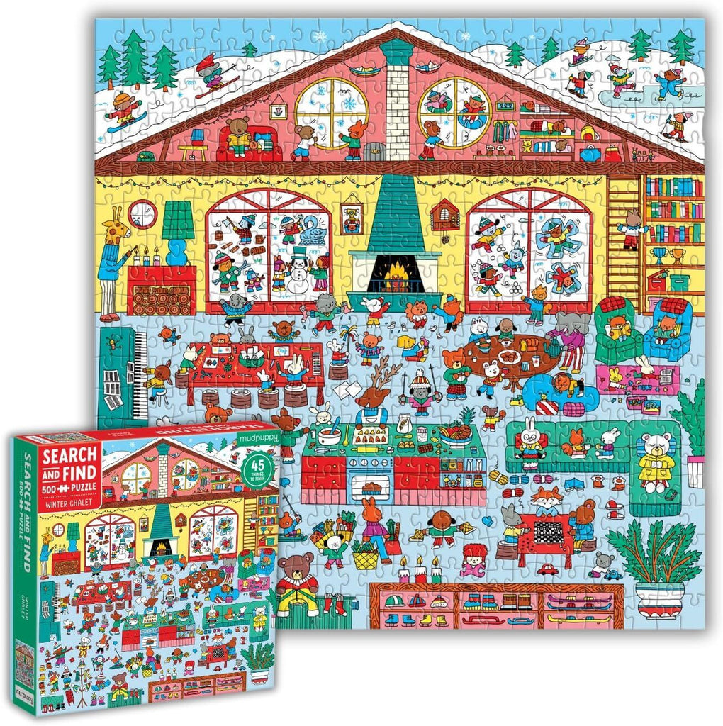 Puzzle Winter Chalet 500 piece Search & Find Puzzle