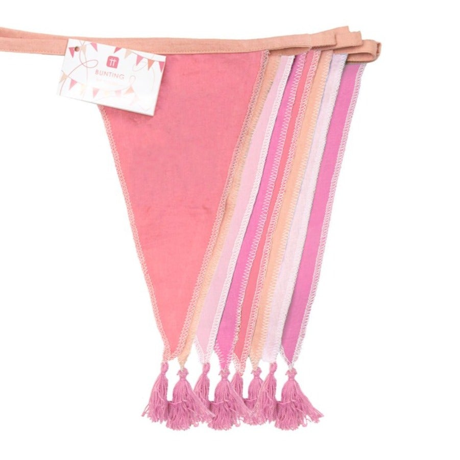 Bunting Pink Fabric Bunting, 3m