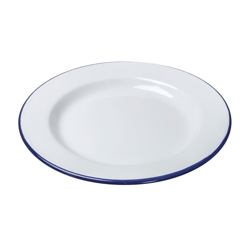 White Enamel Dinner Plate - 26cm