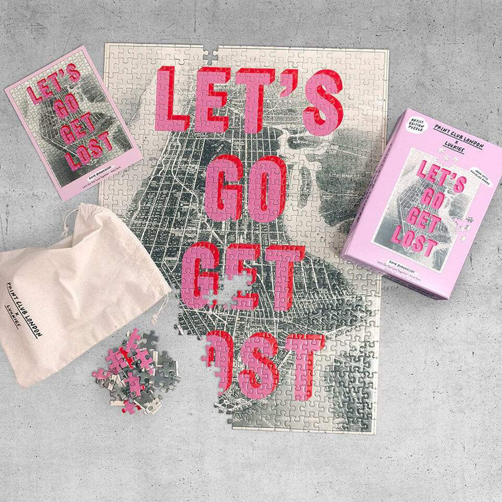 Puzzle Print Club X Luckies London Let's Go Get Lost Together 500 Piece Jigsaw Puzzle