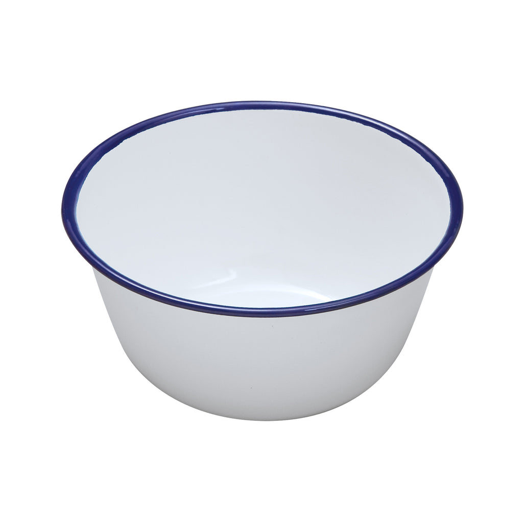 White Enamel Pudding Basin - 16cm