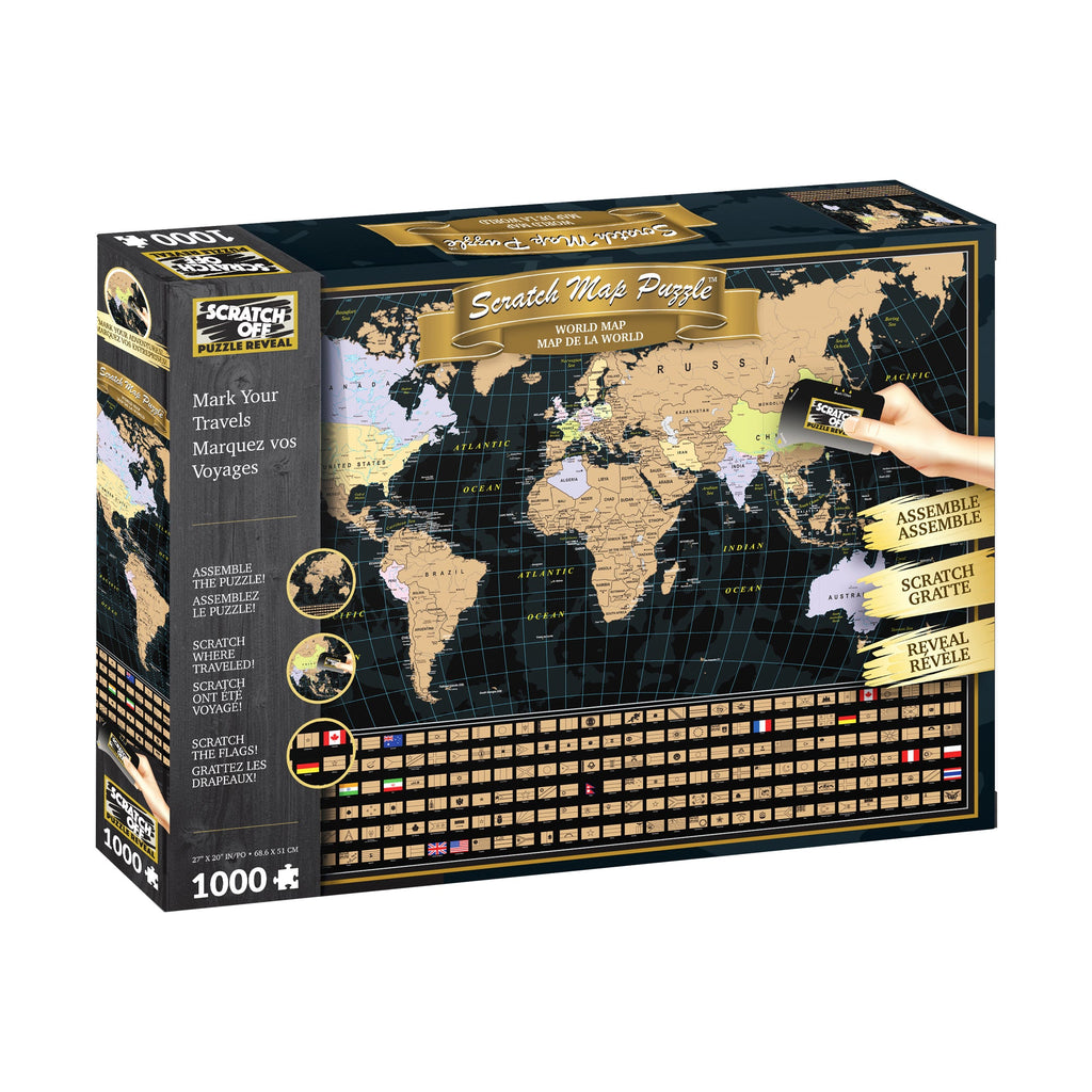Puzzle World Map Scratch Off Puzzle 1000 Piece Puzzle