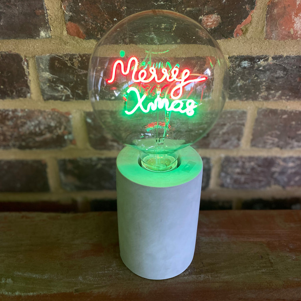 Led Filament Text Bulb - Merry Xmas Screw Down