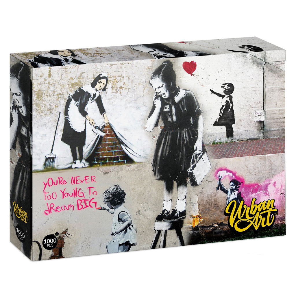 Puzzle Urban Art Banksy Girl On A Stool 1000 Piece Puzzle