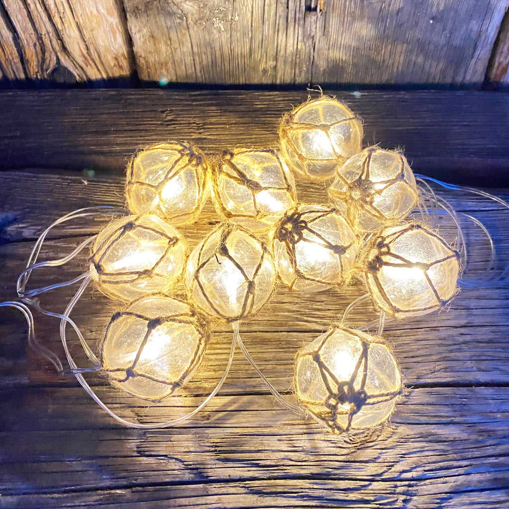 Lights - 10 Mini Globes with Rope LED Fairy Light String