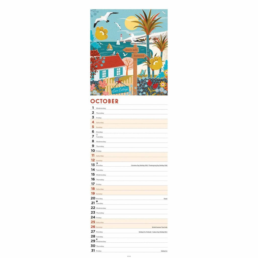 Calendar Seaside Days Slim Calendar 2025