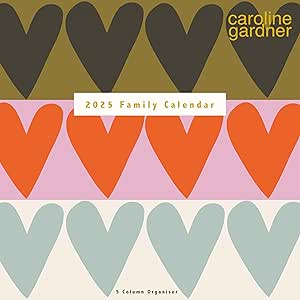 Calendar Caroline Gardner Hearts Wall Planner 2025