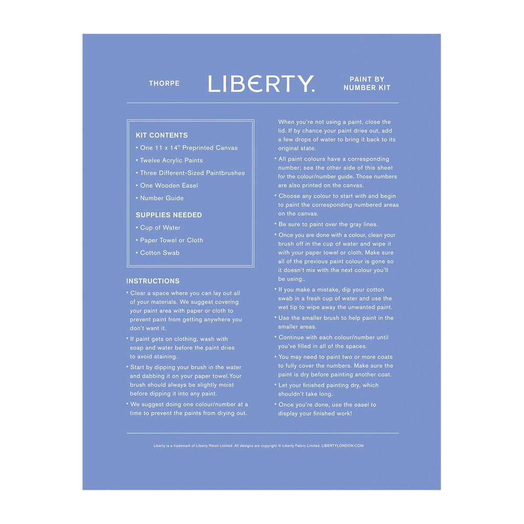 Craft Kit Liberty 9x12 Paint By Number Kit Thorpe
