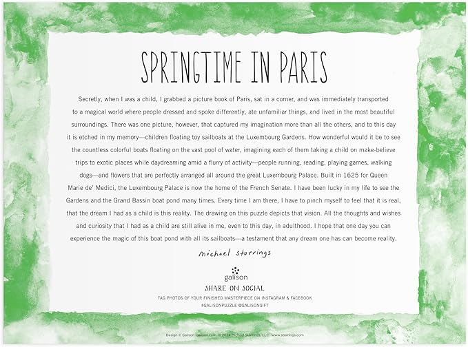 Puzzle Michael Storrings Springtime In Paris 1000 Piece Jigsaw Puzzle