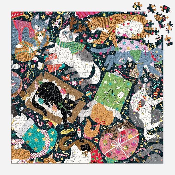 Puzzle Catmas Chaos 500 Piece Jigsaw Puzzle