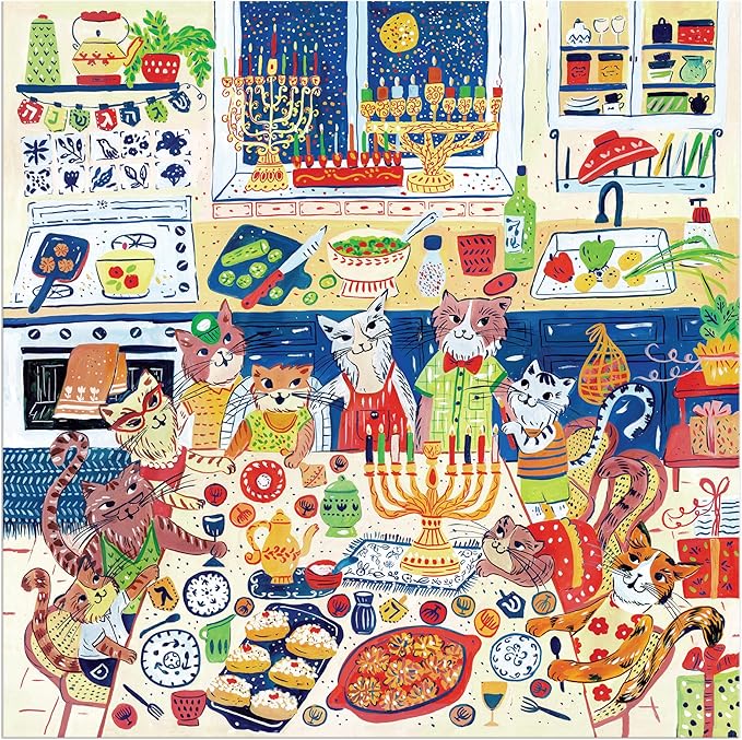 Puzzle Happy Hanukcats 500 Piece Jigsaw Puzzle