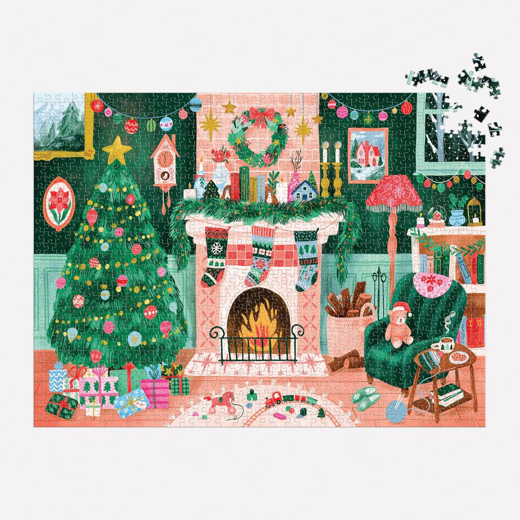 Puzzle Cozy By The Fireplace 1000 Piece Jigsaw Puzzle