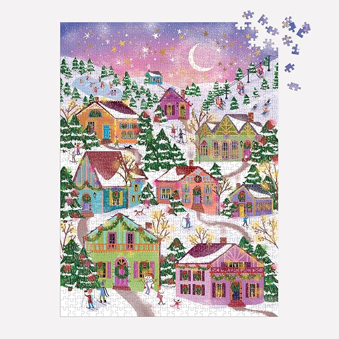 Puzzle Joy Laforme Snowcap Village 1000 Piece Jigsaw Puzzle