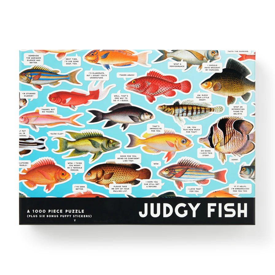 Puzzle Judgy Fish 1000 Piece Jigsaw Puzzle