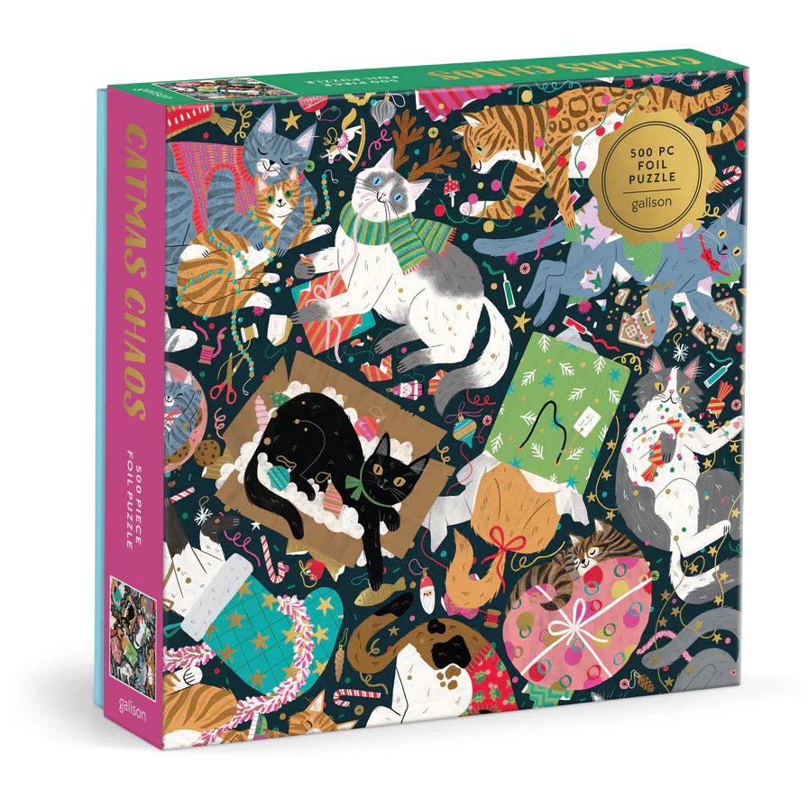 Puzzle Catmas Chaos 500 Piece Jigsaw Puzzle