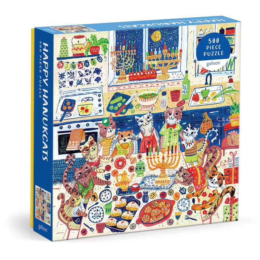 Puzzle Happy Hanukcats 500 Piece Jigsaw Puzzle