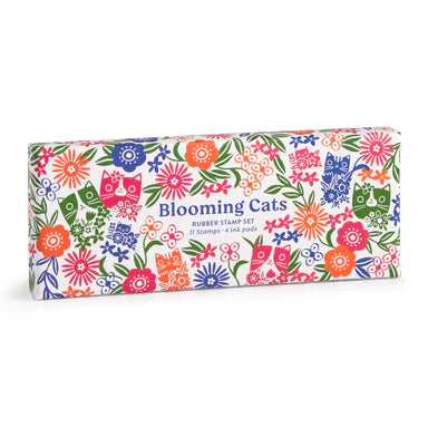 Stamp Set Rubber Blooming Cats
