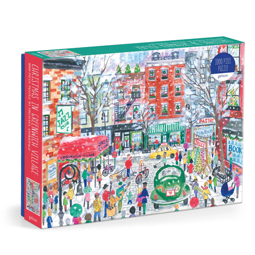 Puzzle Christmas Michael Storrings Christmas In Greenwich Village 1000 Piece Jigsaw Puzzle