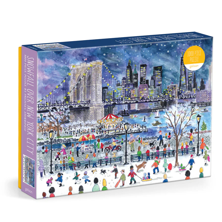Puzzle Michael Storrings Snowfall Over New York City 1000 Piece Jigsaw Puzzle