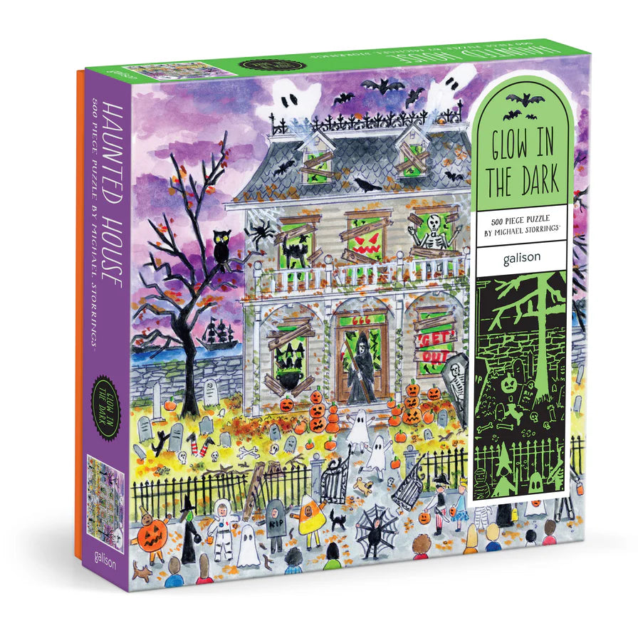 Puzzle Michael Storrings Haunted House Glow In The Dark 500 Piece Jigsaw Puzzle