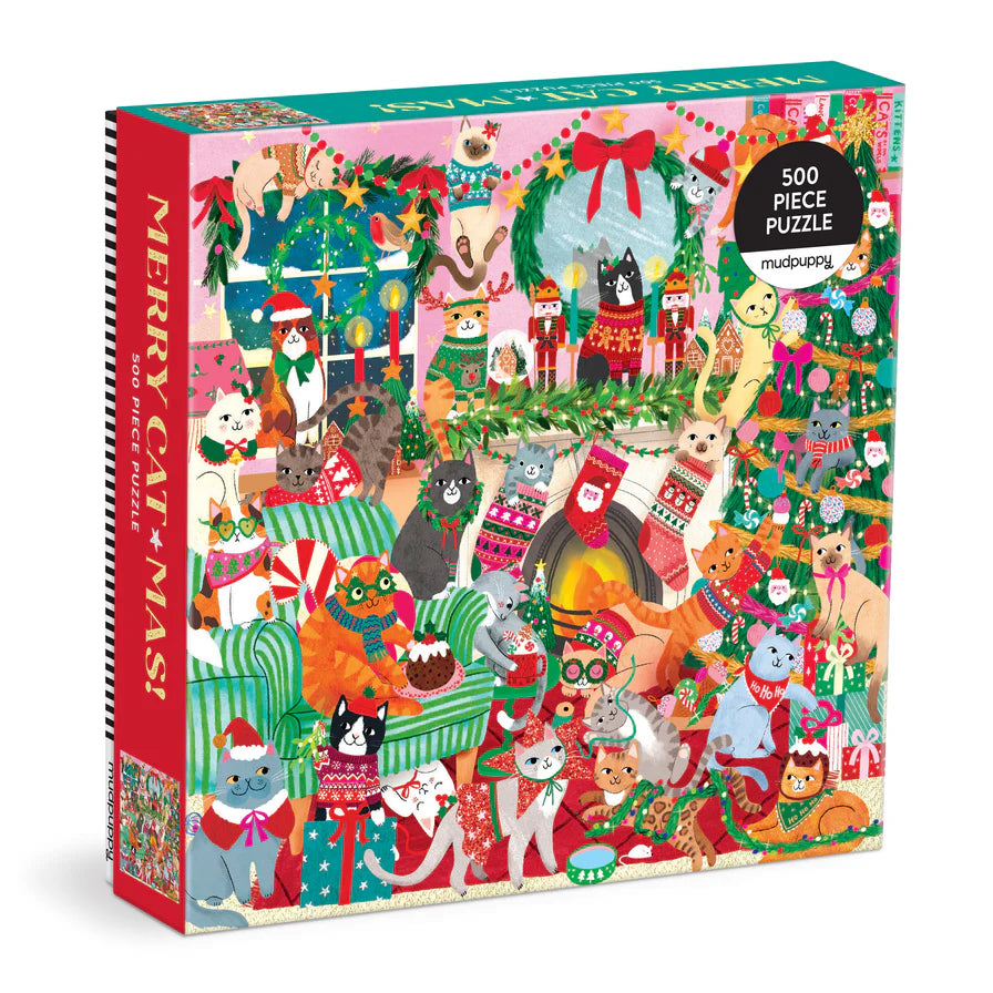 Puzzle Christmas Merry Catmas! 500 Piece Jigsaw Puzzle