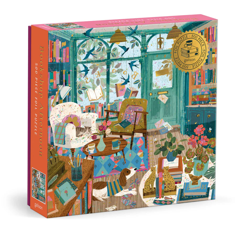 Puzzle Bookshop Afternoon 500 Piece Jigsaw Puzzle