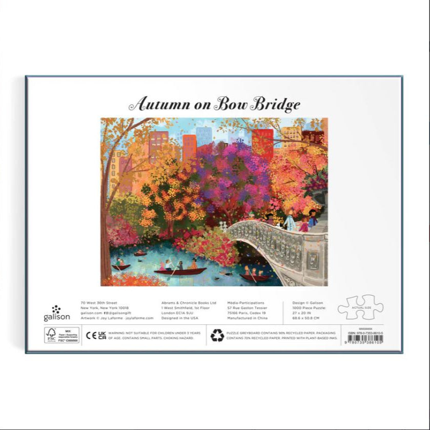 Puzzle Joy Laforme Autumn On Bow Bridge 1000 Piece Jigsaw Puzzle