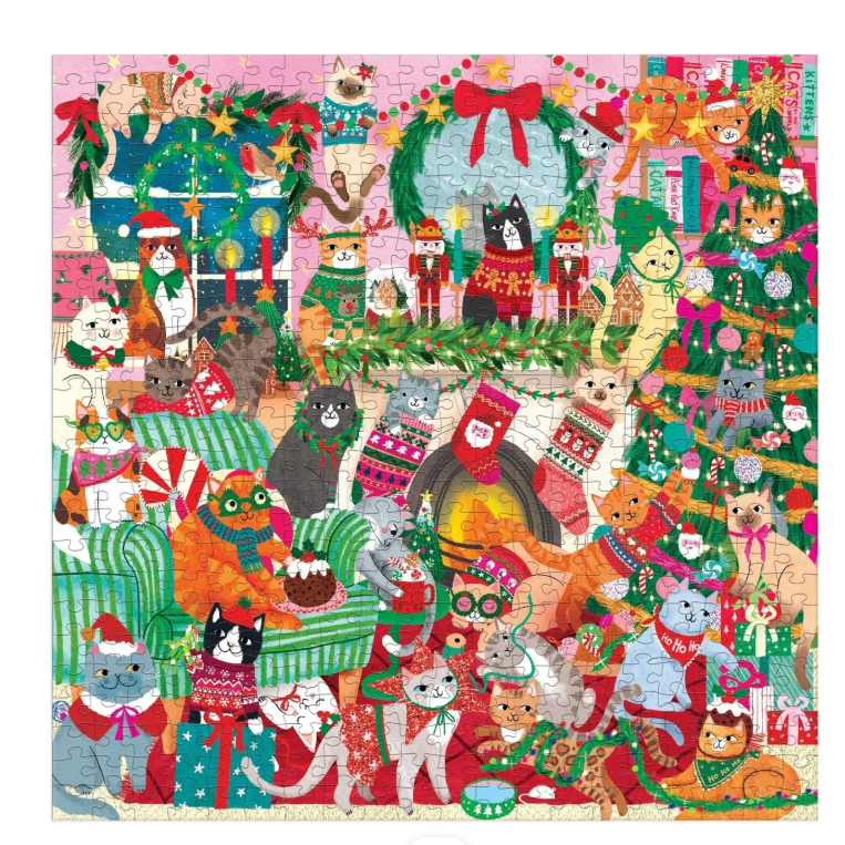 Puzzle Christmas Merry Catmas! 500 Piece Jigsaw Puzzle
