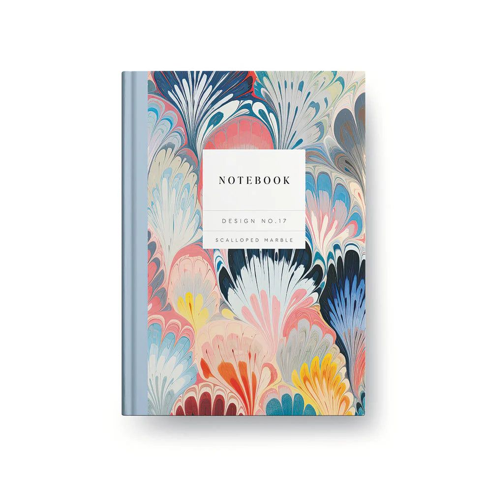 Notebook Hardback Scalloped Marble Kaleido Design No.17