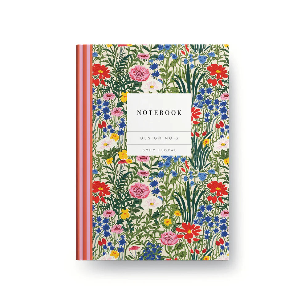 Notebook Hardback Boho Floral Kaleido Design No.3