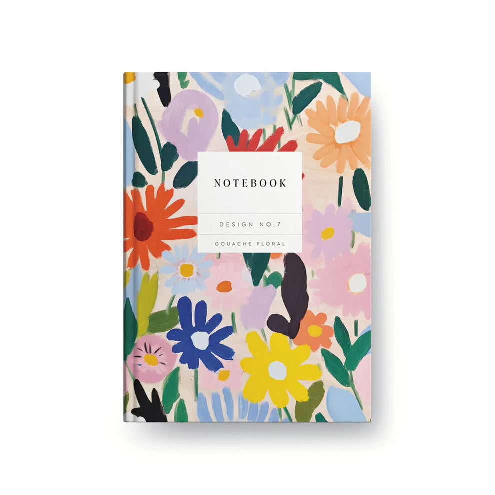 Notebook Hardback Gouache Floral Design No.7