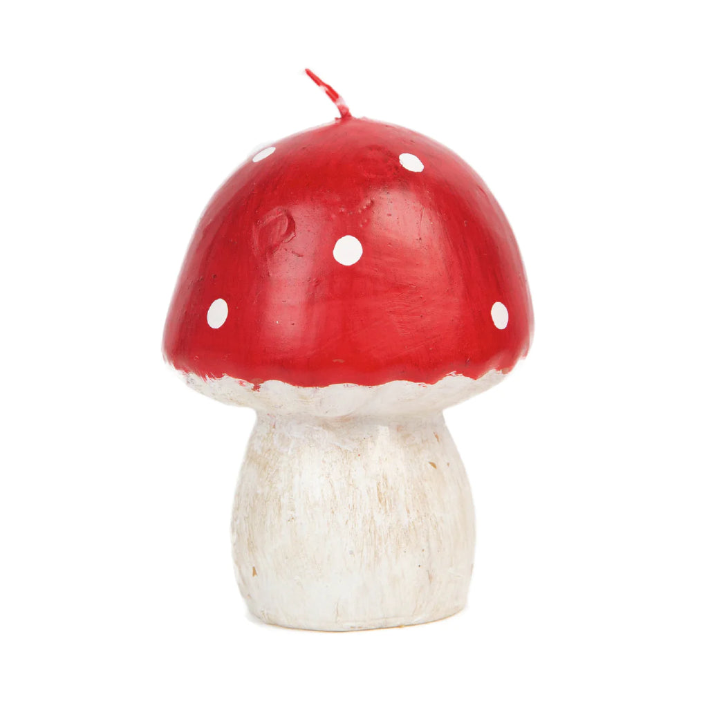 Christmas Candle Midnight Forest Red Toadstool Candle Large