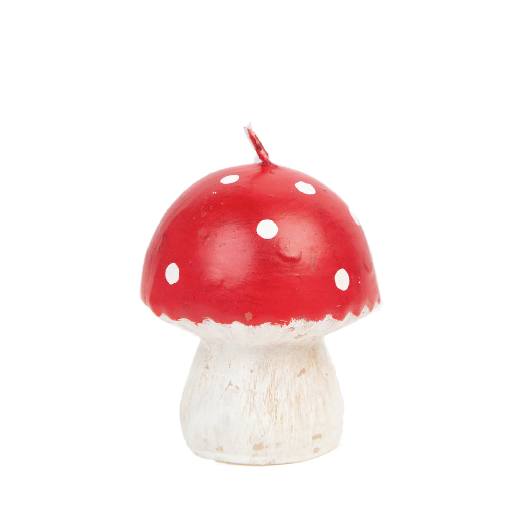 Christmas Candle Midnight Forest Red Toadstool Candle