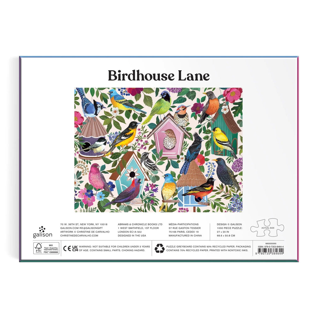 Puzzle Birdhouse Lane 1000 Piece Jigsaw Puzzle