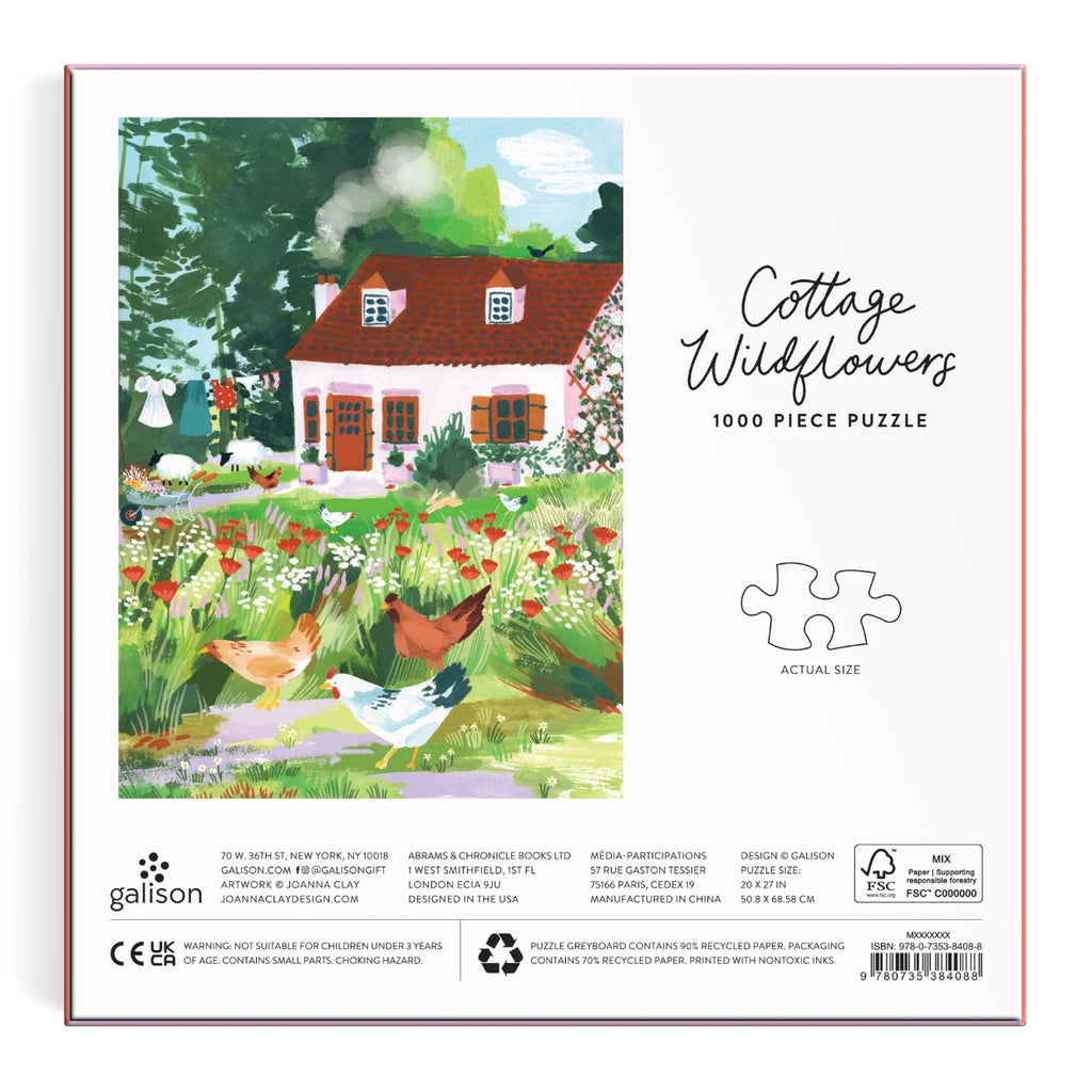 Puzzle Cottage Wildflowers 1000 Piece Jigsaw Puzzle