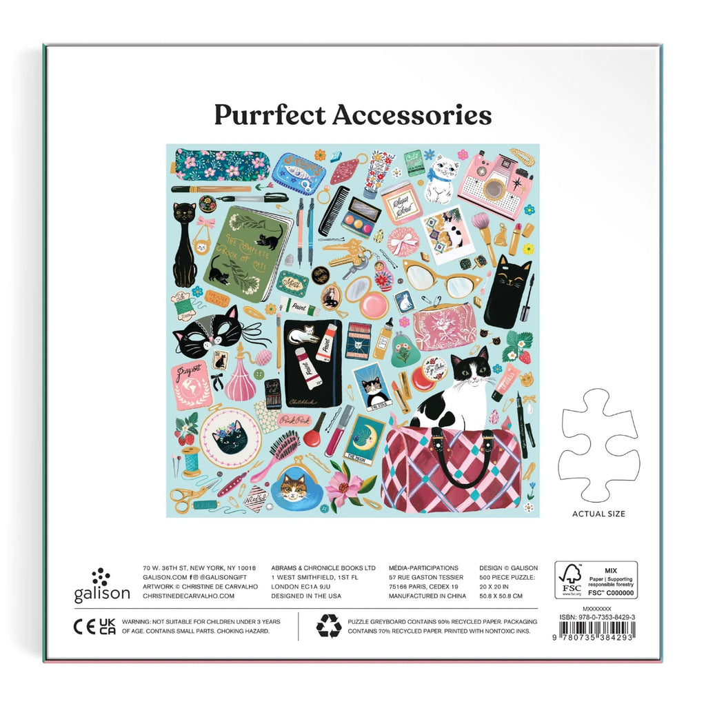 Puzzle Purrfect Accessories 500 Piece Jigsaw Puzzle