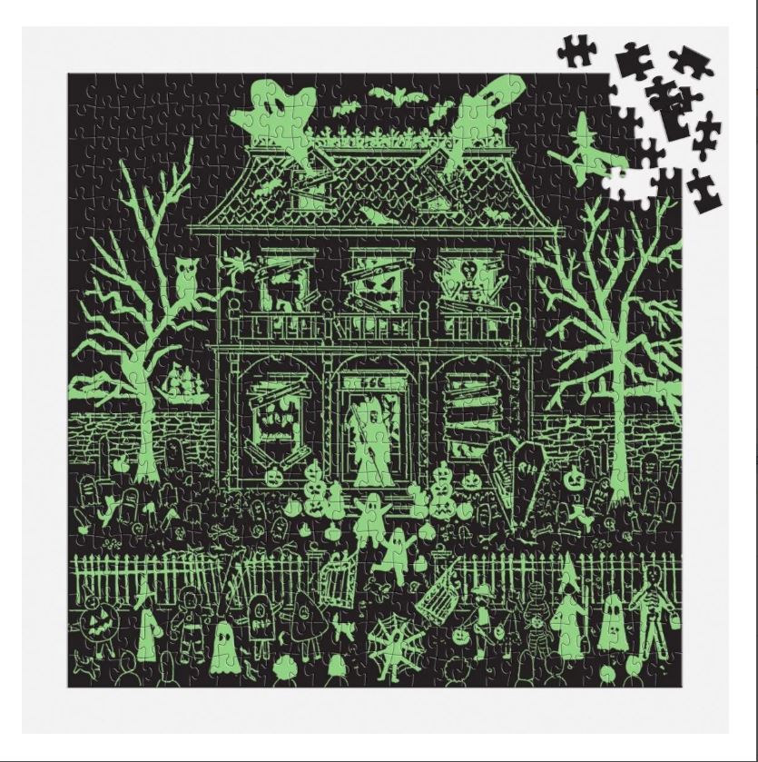 Puzzle Michael Storrings Haunted House Glow In The Dark 500 Piece Jigsaw Puzzle