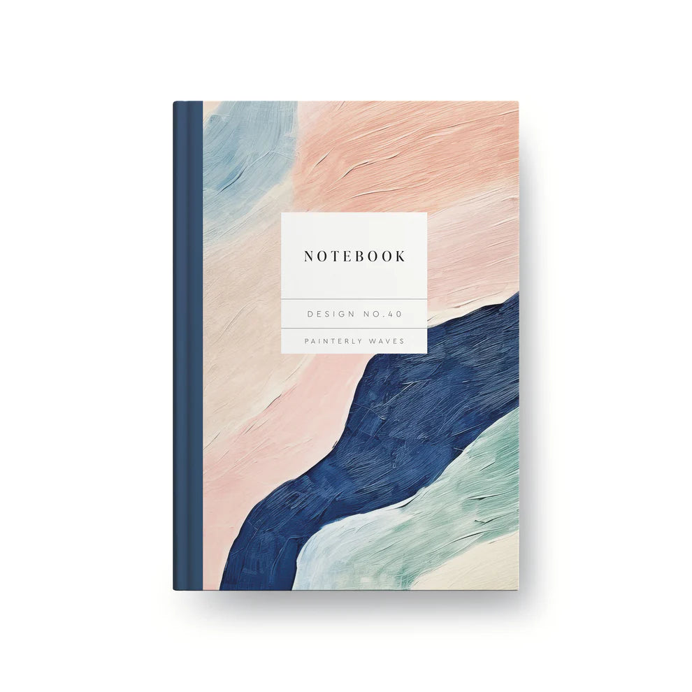 Notebook Hardback Painterly Waves Kaleido Design No.40