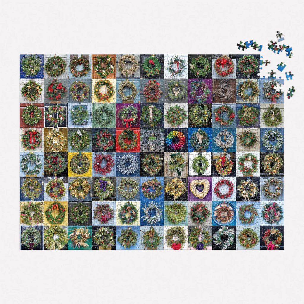 Puzzle Christmas Handmade Wreaths 1000 Piece Jigsaw Puzzle