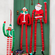 Christmas Craft with Santa Mr & Mrs Claus Hanging Decorations 2pk