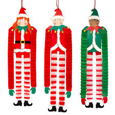 Christmas Craft With Santa Santa's Elves Hanging Decorations 3pk