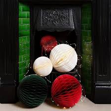 Christmas Hanging Decoration - Red Card Honeycomb Ball Decoration Large
