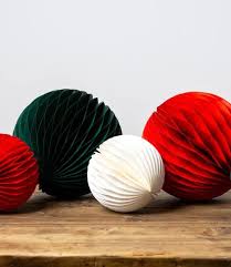 Christmas Hanging Decoration - Red Card Honeycomb Ball