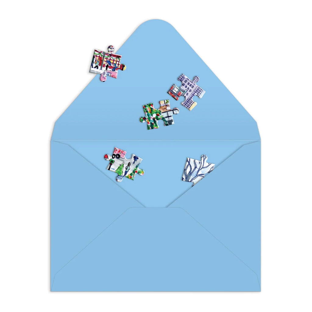 Puzzle Michael Storrings Christmas In The City Greeting Card Puzzle