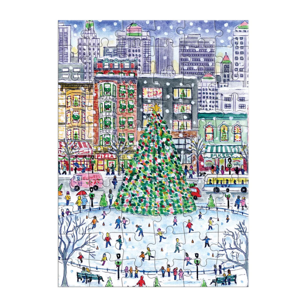 Puzzle Michael Storrings Christmas In The City Greeting Card Puzzle