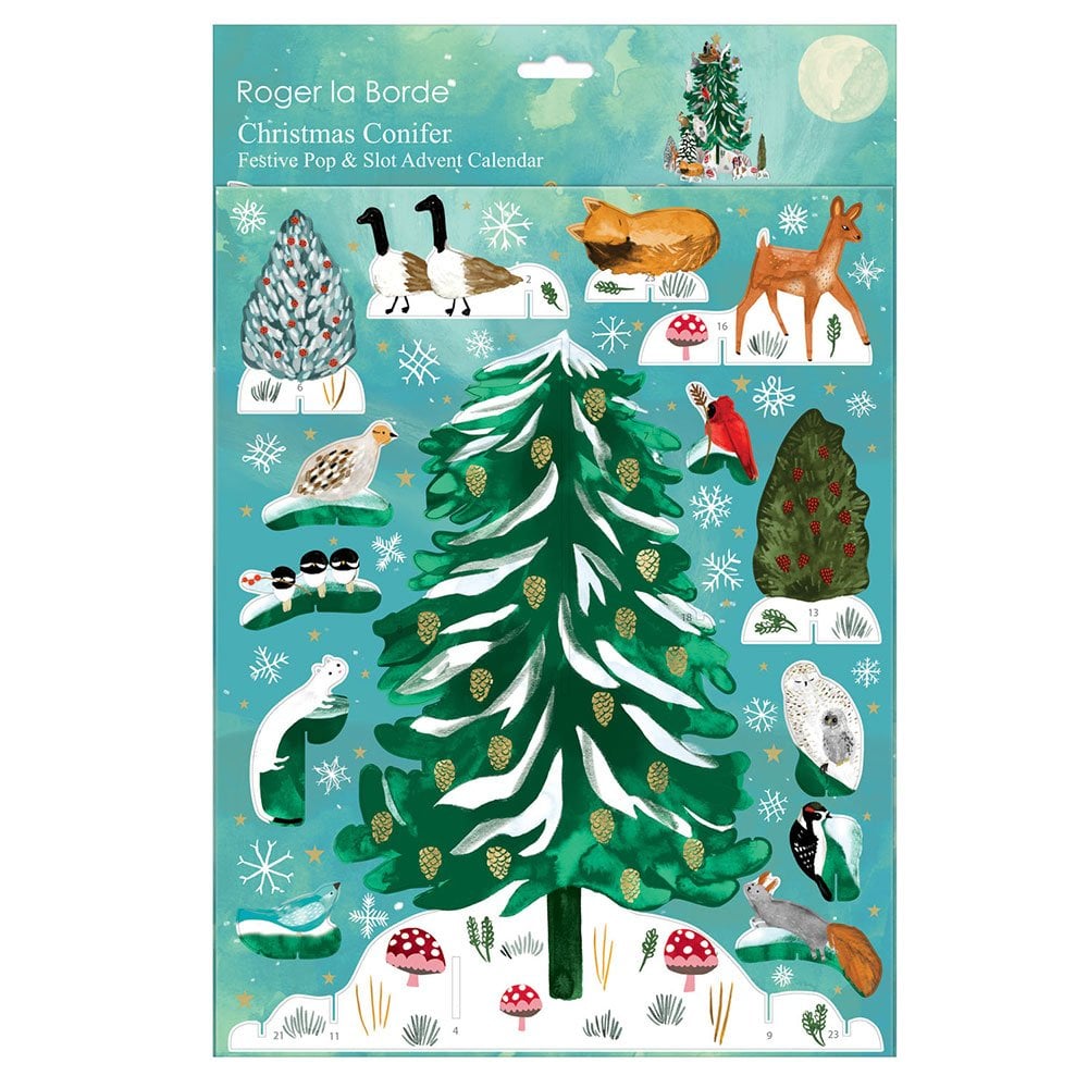 Christmas Advent Calendar Roger La Borde Pop & Slot Advent Calendar Conifer
