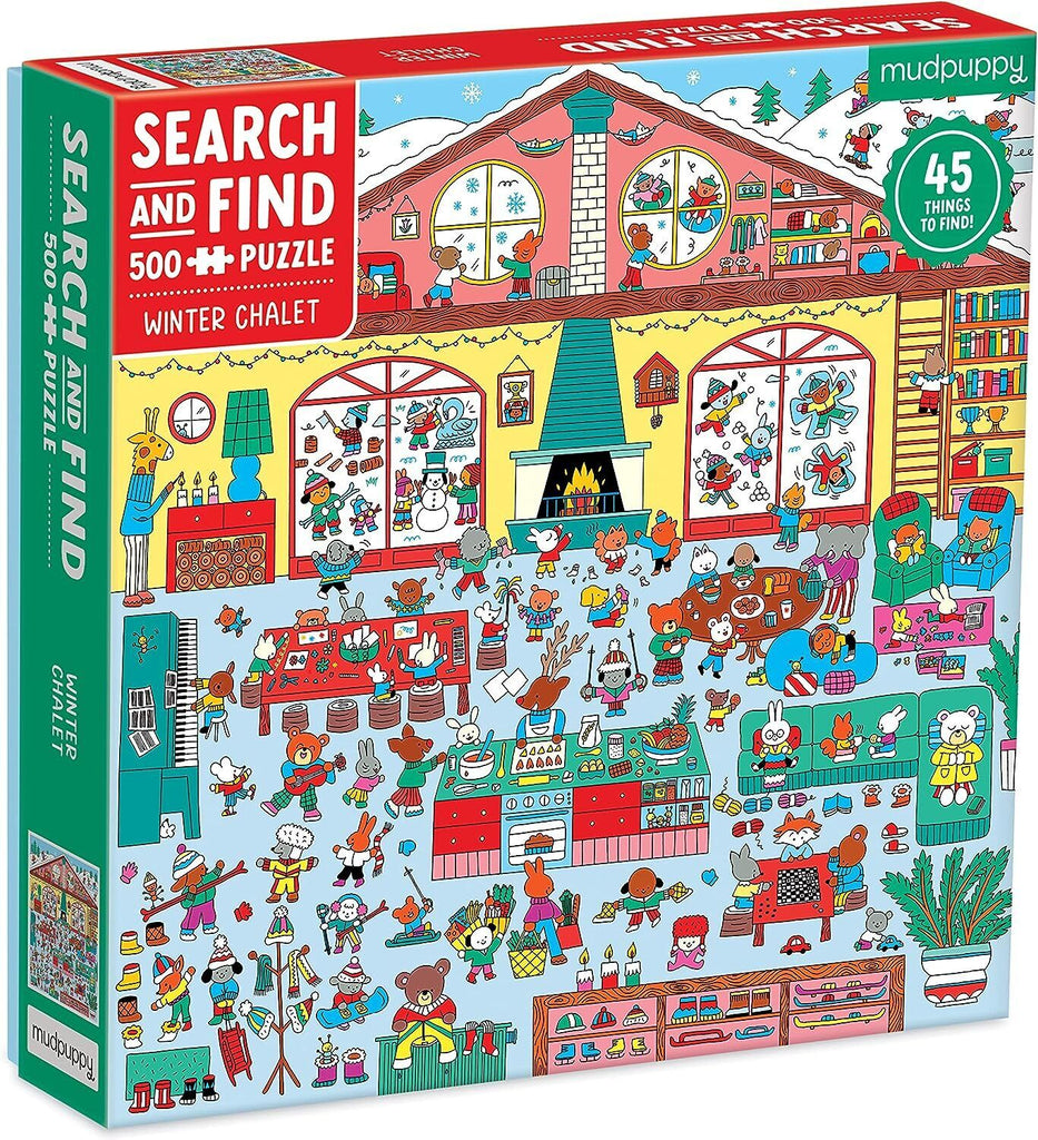 Puzzle Winter Chalet 500 piece Search & Find Puzzle