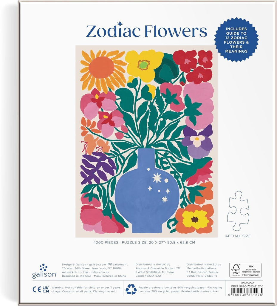 Puzzle Zodiac Flowers 1000 Piece Jigsaw Puzzle