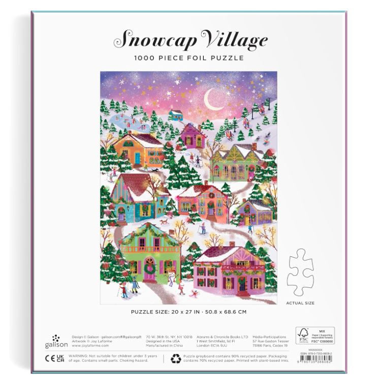 Puzzle Joy Laforme Snowcap Village 1000 Piece Jigsaw Puzzle